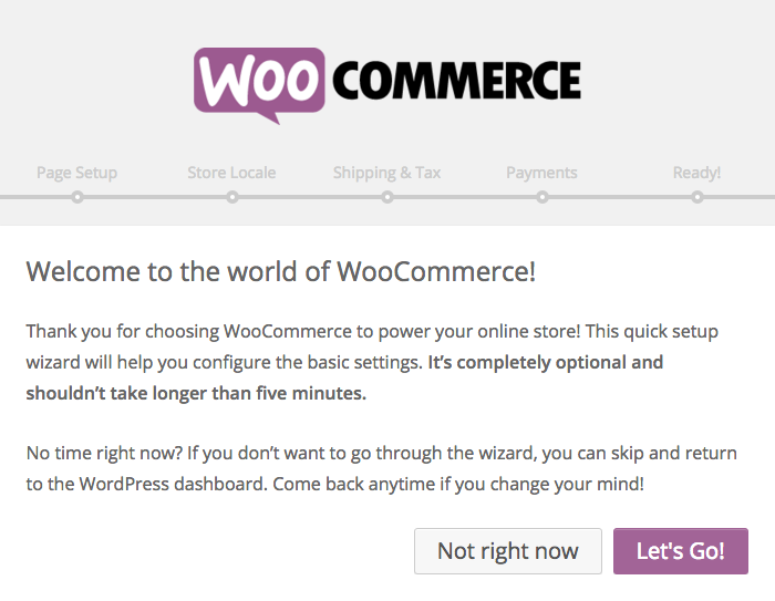 install WooCommerce